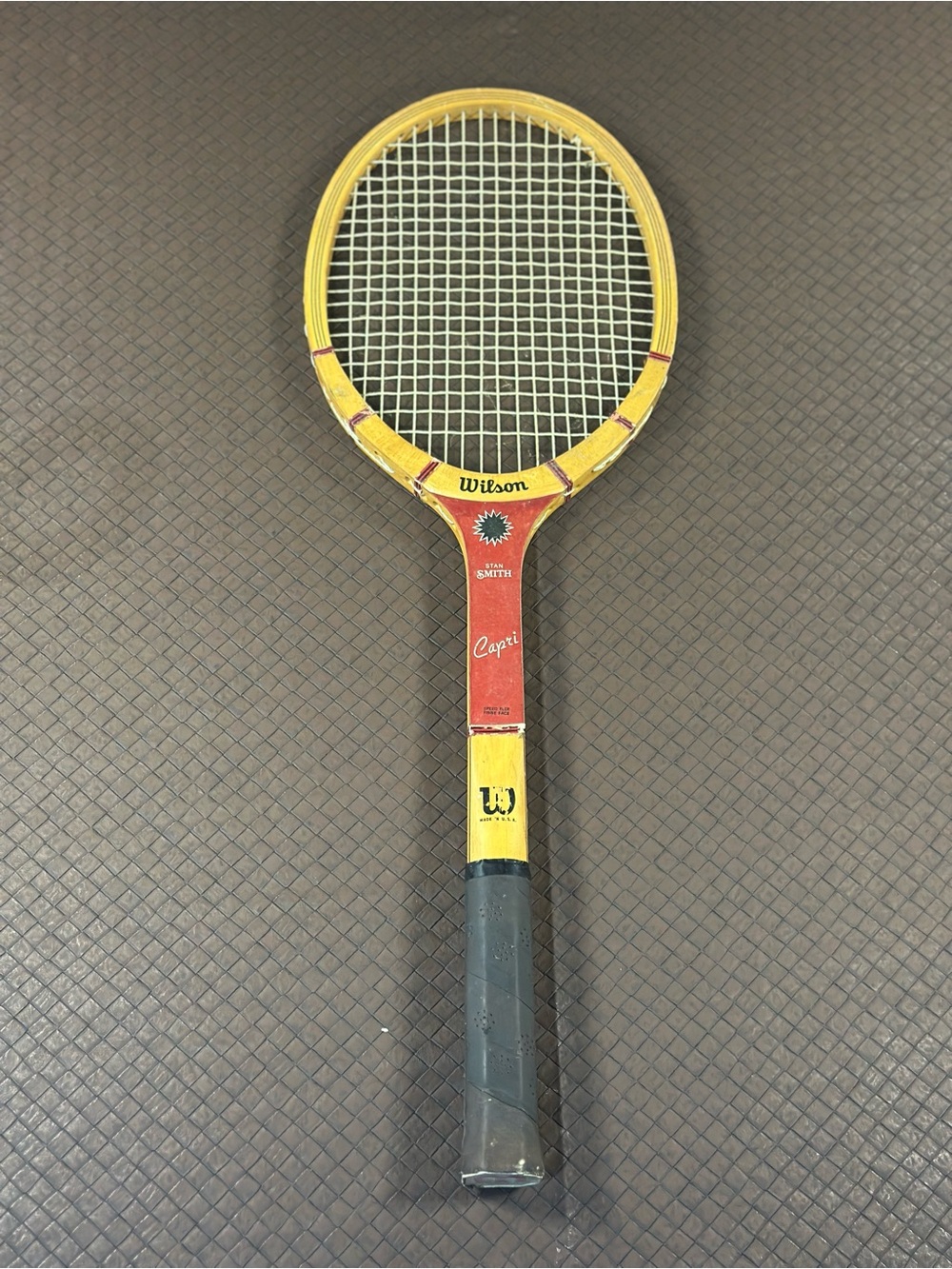 vintage Wilson Stan Smith Capri wooden tennis racket